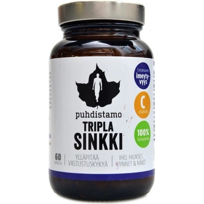 Puhdistamo Triple Zinc 25mg + Vitamin C 60 kapsúl
