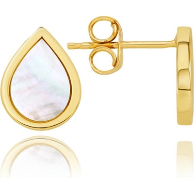 MINET JMG0303WGE00 - Elegantné zlaté náušnice s bielou perlou Au 585/1000 1,65g