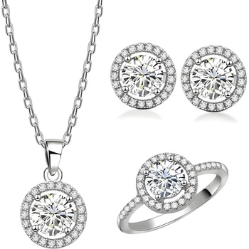 HARAHU Комплект Elegant Circles - Сребърен KP27536 (27536)