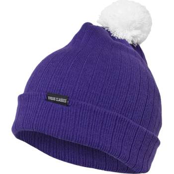 Urban Classics Зимна шапка бийни Contrast Bobble Beanie pur/whtUB-TB311-00194 - Лилав, размер one size