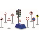 Dopravní set plastový semafor svítící + 3 dopravní značky