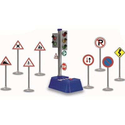 Dopravní set plastový semafor svítící + 3 dopravní značky