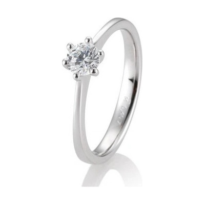 Sofia Diamonds prsteň z bieleho zlata s diamantom BE41 84832