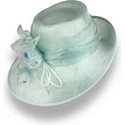 Krumlovanka luxusní dámský sisalový slavnostní klobouk jmený C-109 mint