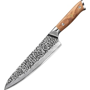 HARAHU Дамаски кухненски нож ZA-37483 - Chef / Кафяв KP37483