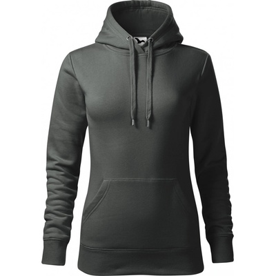 Malfini Projmutá dámská klokanka Cape s kapucí podšívkou tmavá břidlice