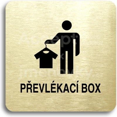 ACCEPT Piktogram převlékací box III - zlatá tabulka - černý tisk bez rámečku
