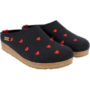Haflinger Дамски пантофи Haflinger Women's Grizzly Cuoricini Slippers - Midblue - размер 36 (EU) (126-0068-0411)