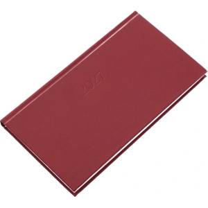 REALSYSTEM Джобен календар REALSYSTEM Standard, хоризонтален, бял, с плоски страници, бордо, 2027 (5711-09)