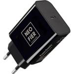 Neofier Захранване за ел. мрежа 20W с USB-C изход и технология за бързо зареждане - NeoFier Wall Charger USB-C 20W PD (черен) (NFC01B0503C)