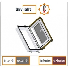 DOBROPLAST - SKYLIGHT LOFT PREMIUM plastový střešní výlez PVC 4/7 - 45/73cm