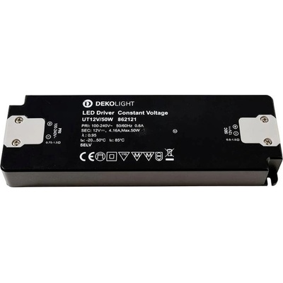 Dekolight Deko-Light napájení FLAT, UT12V/50W konstantní napětí 0-416 mA IP20 12V DC 50,00 W 862121
