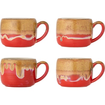 Bloomingville Sheen Чаши 400 ml, жълто-червени, 4 бр (82072526)