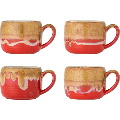 Bloomingville Sheen Чаши 400 ml, жълто-червени, 4 бр (82072526)