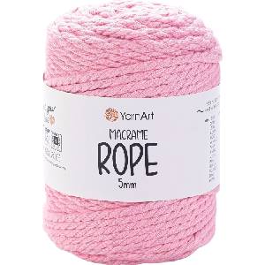 YARNART Macrame Rope 5 mm 85 m 762 Light Pink юта (Macrame Rope 5 mm 762)