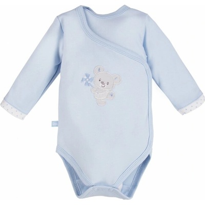 Eevi Body rozopínacie s dlhým rukávom NEWBORN modré