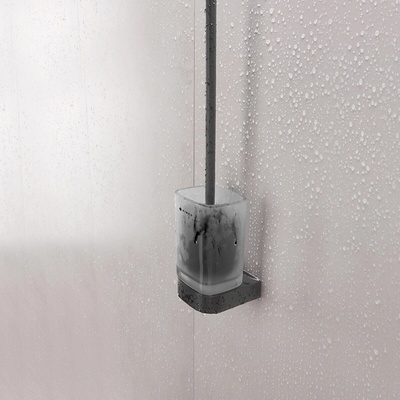 Nimco Nikau černá Toaletní WC kartáč s hranatou rukojetí NKC 30094CN-HR-90