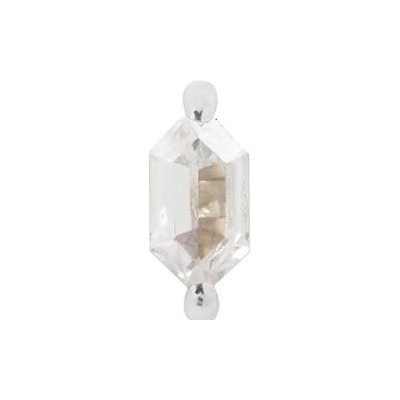 Buddha jewelry Buddha jewelry Bezzávitová koncovka piercingu Oh My My ze 14 kt zlata 585/1000 se zirkonem Bílé zlato