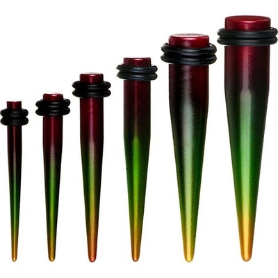 Šperky eshop barevný taper do ucha rasta styl S70.10