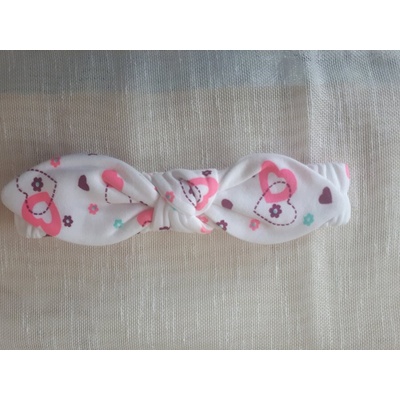 Лента за глава розово сърце (063)