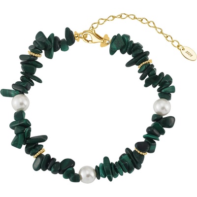 Majya stříbrný náramek ODETA pozlacený 11354