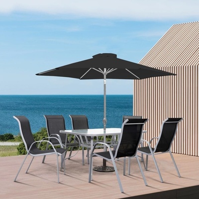 Avenberg Mallorca Ibiza 8dílná sestava černo-stříbrná Za23020 – Sleviste.cz