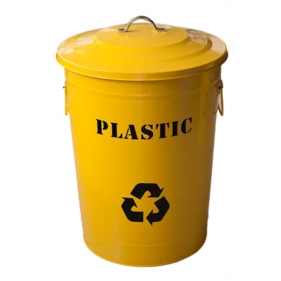 HORECANO G-Метален кош с капак 49L ЖЪЛТ 32x39xh57cm (11766-001-Y) (018540)