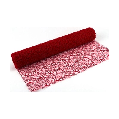 Organza pavučina crude - červená - 50cm/4,6m