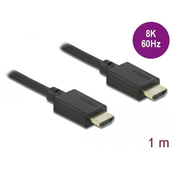 Delock Кабел Delock 85387, HDMI, 48 Gbps, 8K, 60 Hz, HDR + eARC, 1 м, Черен (DE85387) (DE85387)