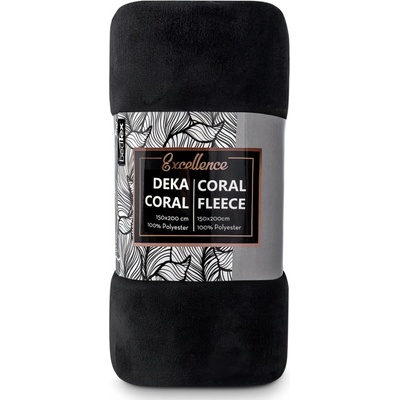 TipTrade deka z mikroplyše coral fleece jednobarevná černá 150x200