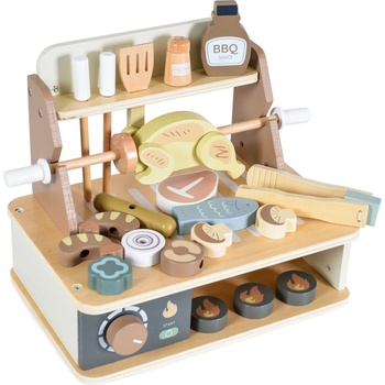 Moni Toys Игрален комплект Moni Toys - Дървено барбекю, 26 части (111705)