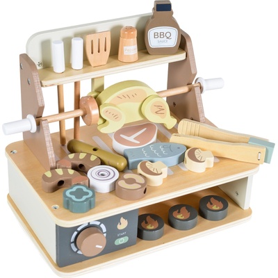 Moni Toys Игрален комплект Moni Toys - Дървено барбекю, 26 части (111705)