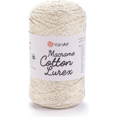 Yarn Art Macrame Cotton Lurex 724 krémová