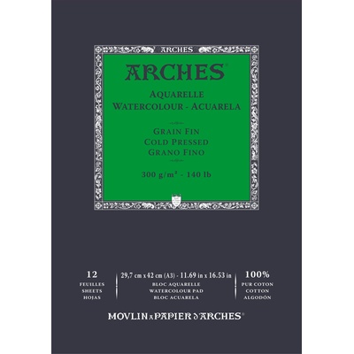 ARCHES Watercolour Cold Pressed Скицник 12 297 x 42 cm 300 g (A1795094)