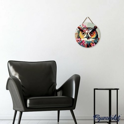 Figured ART Malování podle čísel na dřevu SOVA 30 cm