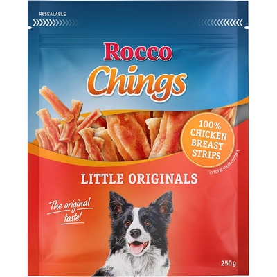Rocco Chings maškrty zo sušeného mäsa NOVINKA: kuracie prsia malé kúsky 250 g