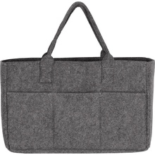 SG Accessories - BAGS Filcová nákupná taška s vreckami, Sivá melírová