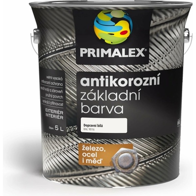 PRIMALEX základná antikorózna farba 0100 biela 5 L