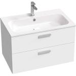 RAVAK Chrome II - Шкафче за умивалник 80x50x49 см, 2 чекмеджета, лъскаво бяло X000001774 (X000001774)