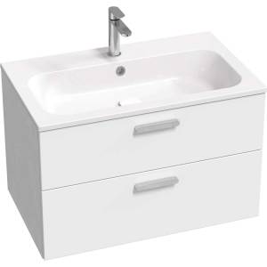 RAVAK Chrome II - Шкафче за умивалник 80x50x49 см, 2 чекмеджета, лъскаво бяло X000001774 (X000001774)