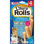 Inaba Foods Churu Rolls за котки - риба тон с миди 4x10g