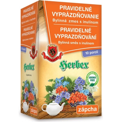 HERBEX PRAVIDELNÉ VYPRÁZDŇOVANIE bylinná zmes s inulínom 10 x 6 g