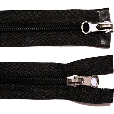 Spirálový zip no.5 rozepínací dvoucestný 60cm dvoucestný černý