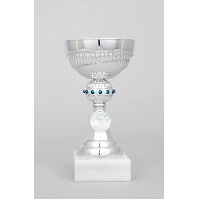 Stříbrný sportovní pohár s koulí 15 21 cm 15 cm