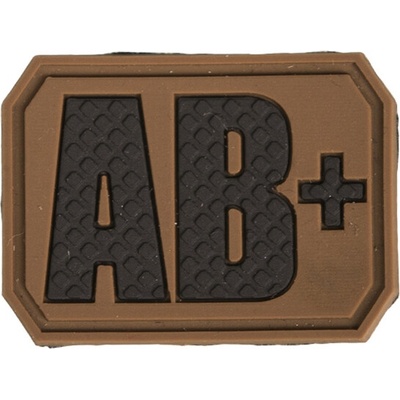 Mil-Tec Nášivka Miltec 3D Patch krvná skupina coyote AB+