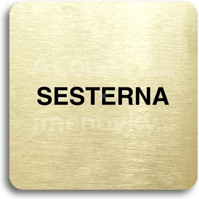 ACCEPT Piktogram sesterna - zlatá tabulka - černý tisk bez rámečku