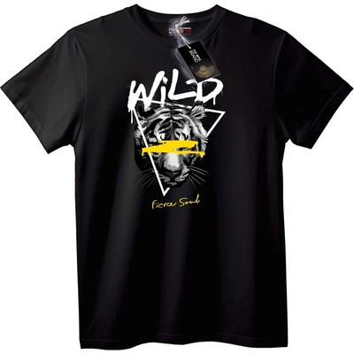 NOONEBRAND Тениска Дивък тигър Fiera Soul - 2XL, Black