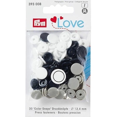 Prym Patentky plastové 12,4 mm, bílá, šedá, modročerná