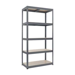 Carmen Метален стелаж STAR 180x90x45 см, до 350 кг на рафт - сив - mebeli-nikol