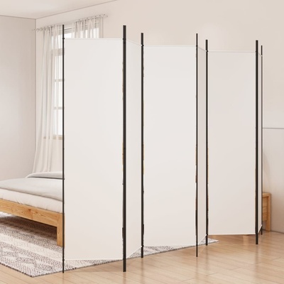 vidaXL 6dílný paraván 300x200 cm textil 350191 Bílá